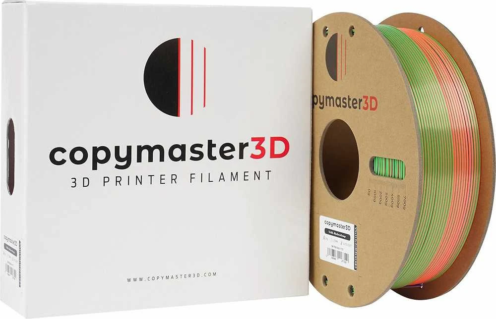Copymaster3D Tri-Silk 1.75mm 1kg - Mėlyna/Žalias/Oranžinis