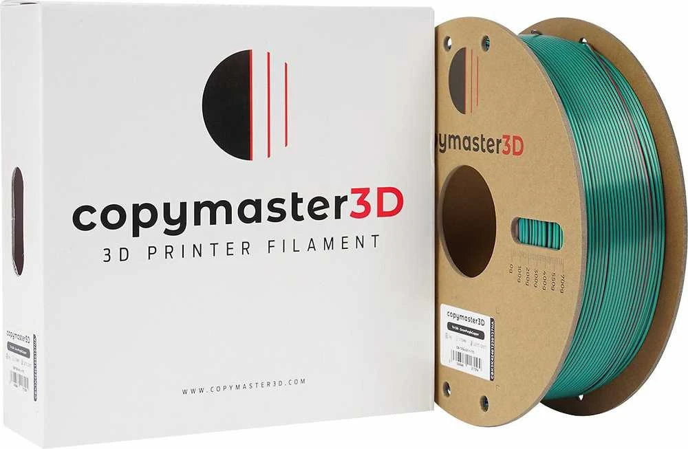 Copymaster3D Tri-Silk 1.75mm 1kg - Žalias/Violetinė/Copper