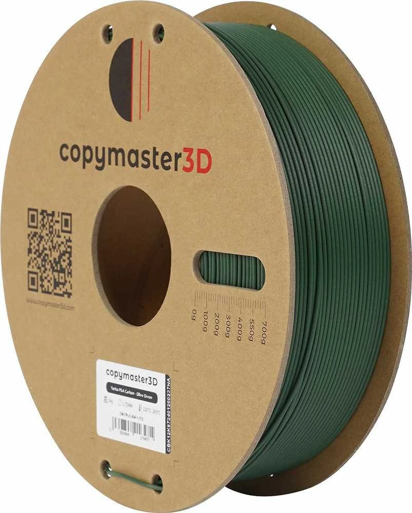Copymaster3D Turbo PLA Carbon 1.75mm 1kg - Olive Žalias