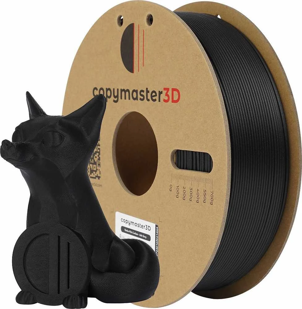 Copymaster3D Turbo PLA Carbon 1.75mm 1kg Ash Pilkas