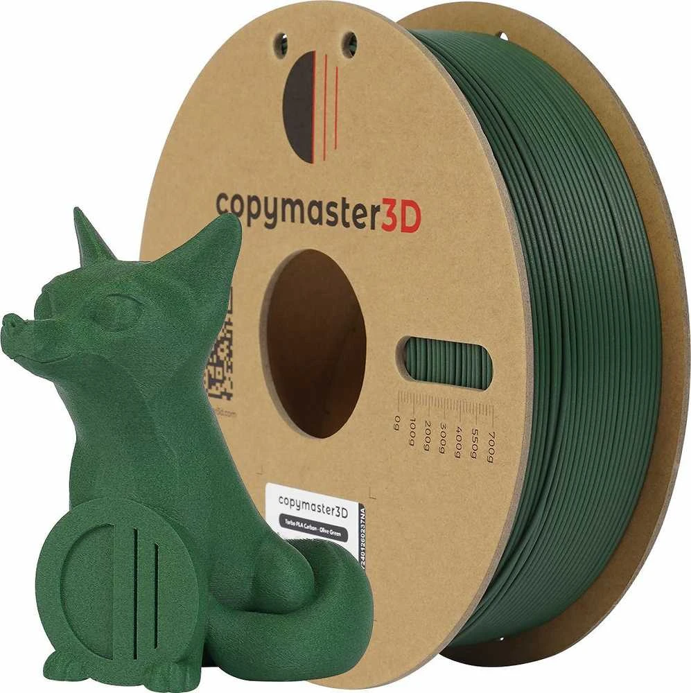 Copymaster3D Turbo PLA Carbon 1.75mm 1kg - Olive Žalias