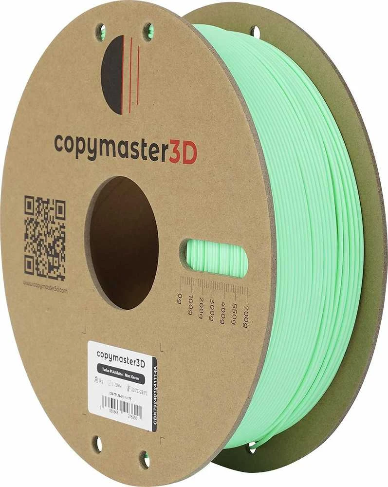 Copymaster3D Turbo PLA Matte 1.75mm 1kg Mint Žalias