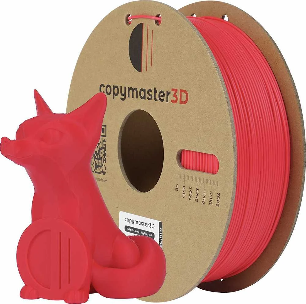 Copymaster3D Turbo PLA Matte 1.75mm 1kg Raspberry Raudona