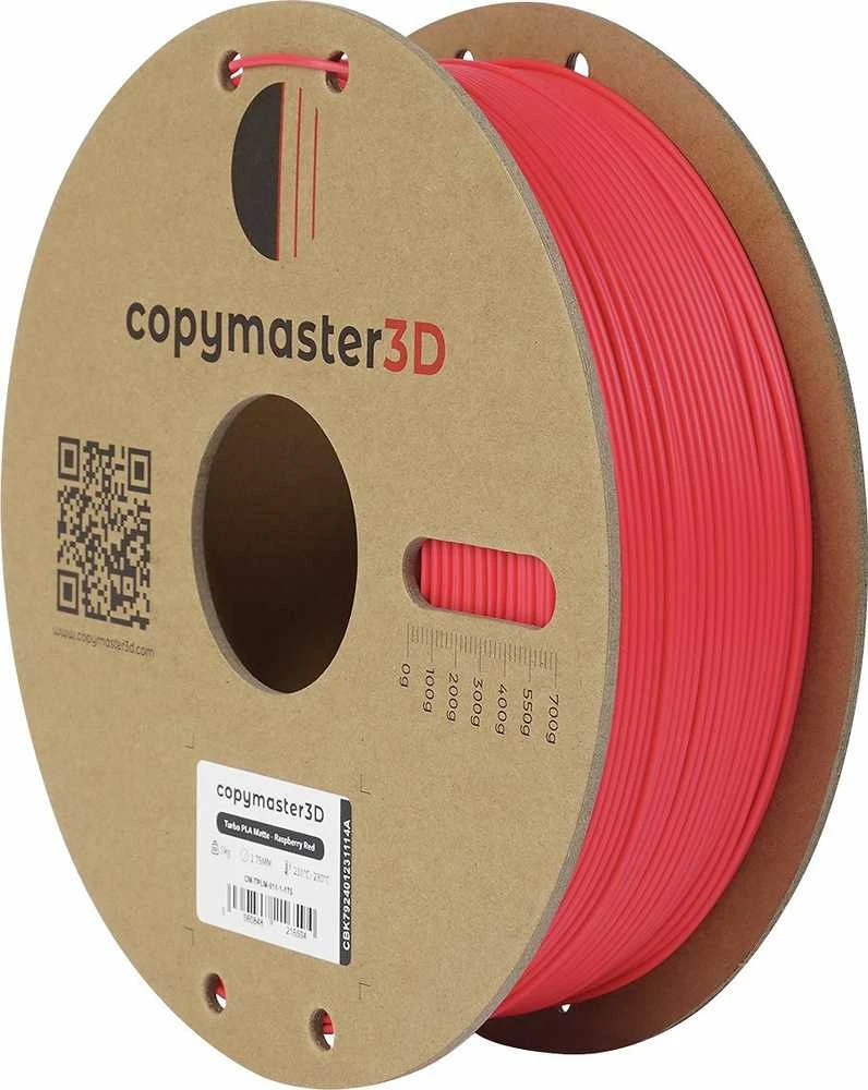 Copymaster3D Turbo PLA Matte 1.75mm 1kg Raspberry Raudona