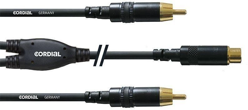 Cordial RCA Y kabelis su jungtimis