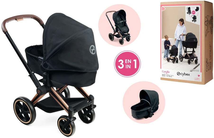 „Corolle“ – MGP 14/17" „Cybex-3in1“ vežimėlis – juodas (9000142070)