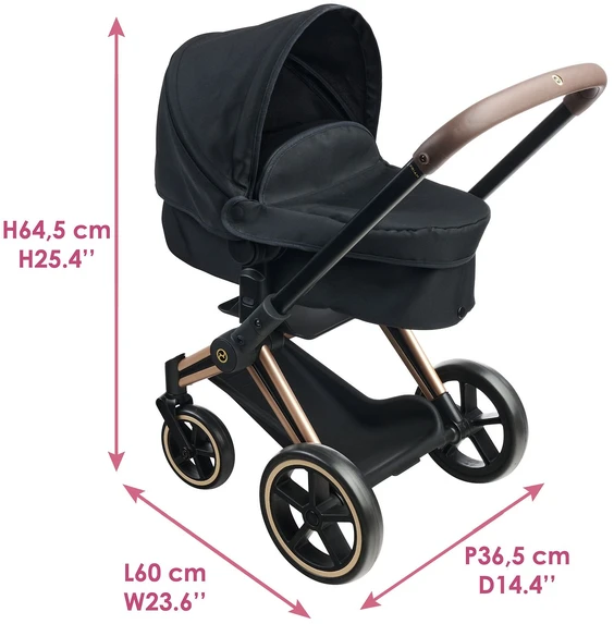 „Corolle“ – MGP 14/17" „Cybex-3in1“ vežimėlis – juodas (9000142070)