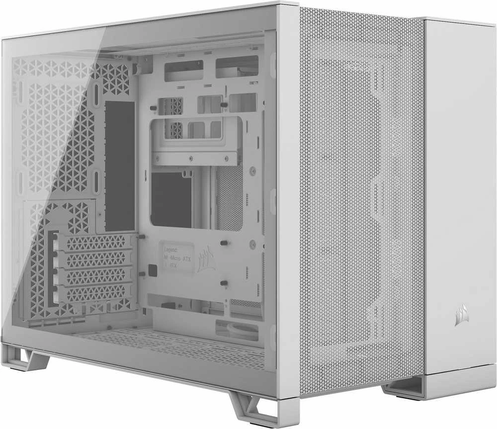 Corsair Dual Chamber PC Case | 2500D AIRFLOW | Mid Tower | Micro-ATX | Baltas