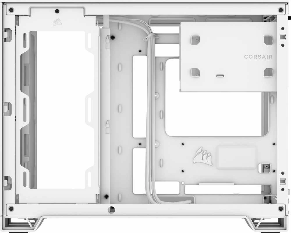 Corsair Dual Chamber PC Case | 2500D AIRFLOW | Mid Tower | Micro-ATX | Baltas