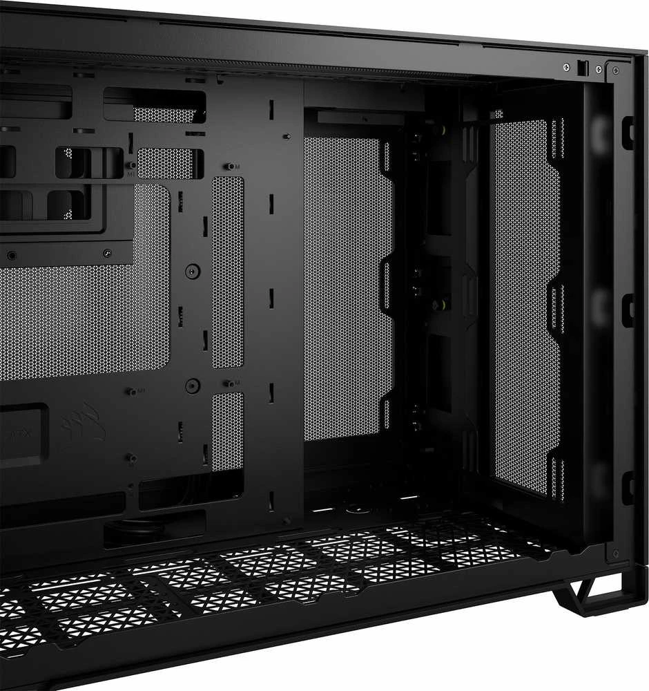 „Corsair“ dviejų kamerų kompiuterio korpusas | 2500D AIRFLOW | Juodas | Vidutinio dydžio bokštas | Micro-ATX
