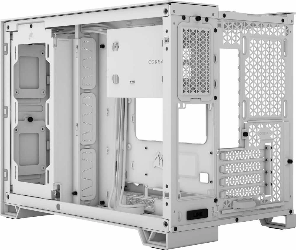Corsair Dual Chamber PC Case | 2500D AIRFLOW | Mid Tower | Micro-ATX | Baltas