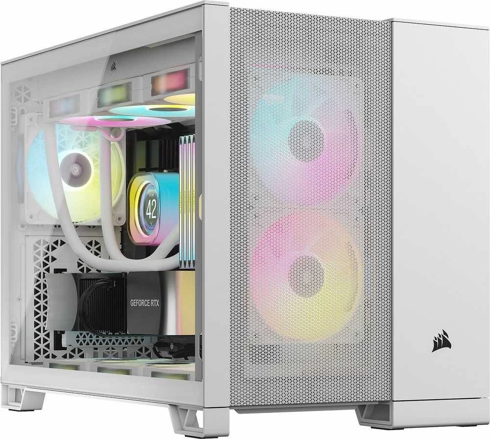 Corsair Dual Chamber PC Case | 2500D AIRFLOW | Mid Tower | Micro-ATX | Baltas