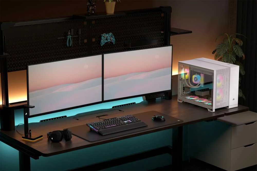Corsair Dual Chamber PC Case | 2500D AIRFLOW | Mid Tower | Micro-ATX | Baltas