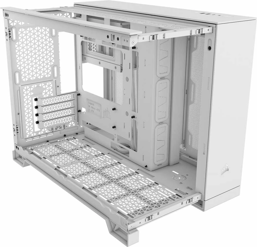 Corsair Dual Chamber PC Case | 2500D AIRFLOW | Mid Tower | Micro-ATX | Baltas