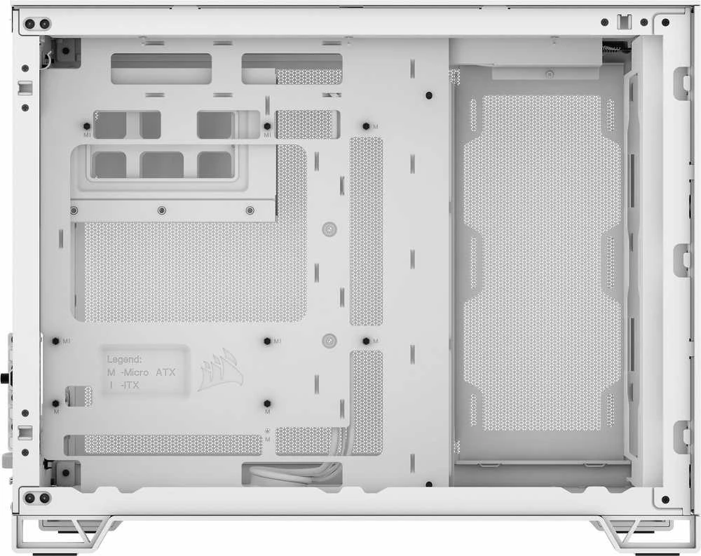 Corsair Dual Chamber PC Case | 2500D AIRFLOW | Mid Tower | Micro-ATX | Baltas