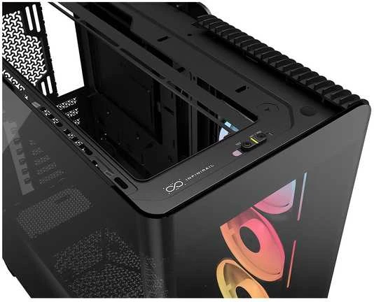 „Corsair FRAME 4500X LX-R RGB“ kompiuterio korpusas, „Mid-Tower“, E-ATX, grūdintas stiklas – Juodas