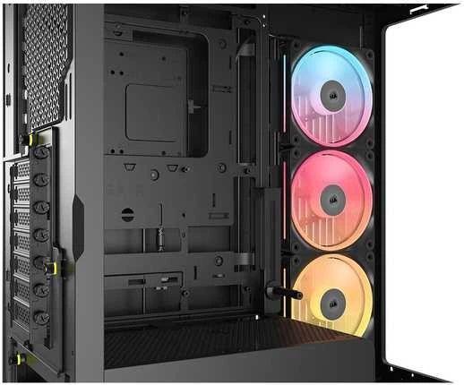 „Corsair FRAME 4500X LX-R RGB“ kompiuterio korpusas, „Mid-Tower“, E-ATX, grūdintas stiklas – Juodas