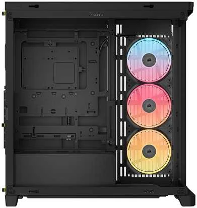 „Corsair FRAME 4500X LX-R RGB“ kompiuterio korpusas, „Mid-Tower“, E-ATX, grūdintas stiklas – Juodas