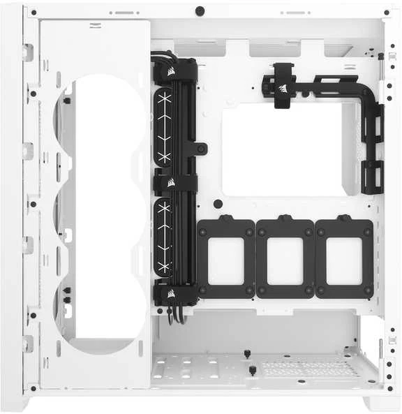 Corsair Frame 5000D PC-kompiuterio korpusas, Midi-Tower, E-ATX, Tempered Glass – baltos spalvos