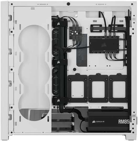 Corsair Frame 5000D RS ARGB PC-kompiuterio korpusas, Midi-Tower, E-ATX, Tempered Glass – baltos spalvos