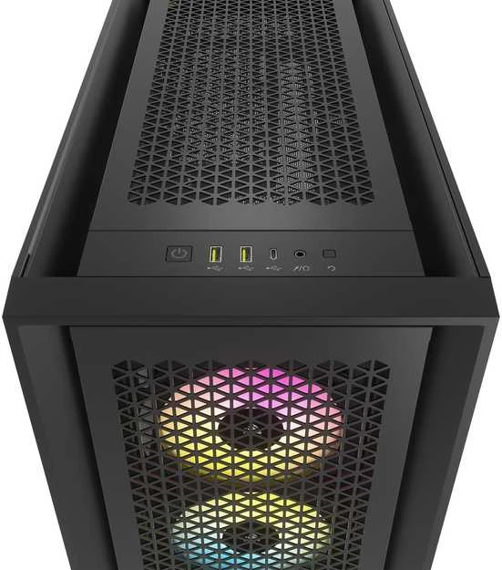 „Corsair Frame 5000D RS ARGB“ korpusas, vidutinio dydžio bokštas, E-ATX, RGB, grūdintas stiklas – Juodas