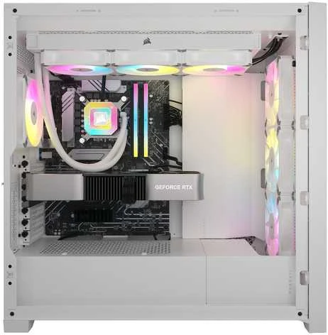 Corsair Frame 5000D RS ARGB PC-kompiuterio korpusas, Midi-Tower, E-ATX, Tempered Glass – baltos spalvos