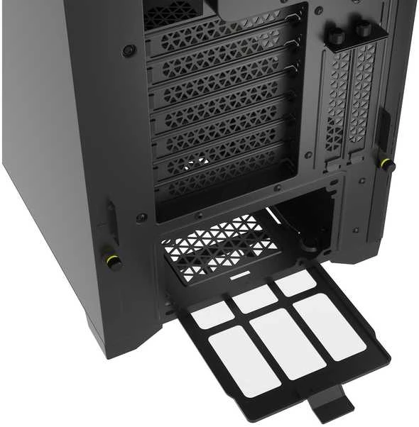 „Corsair Frame 5000D RS ARGB“ korpusas, vidutinio dydžio bokštas, E-ATX, RGB, grūdintas stiklas – Juodas