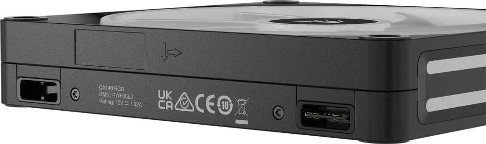 Corsair iCUE LINK QX140 RGB Series, PWM korpuso ventiliatorius, 2er Pack su RGB valdikliu- 140mm, juodos spalvos, Starter Kit