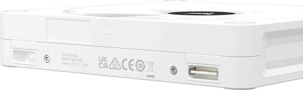 CORSAIR iCUE LINK QX140 RGB Baltas 140 mm magnetinio kupolo ventiliatorius, vienas