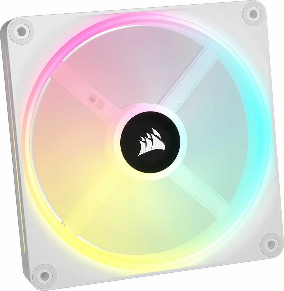 CORSAIR iCUE LINK QX140 RGB Baltas 140 mm magnetinio kupolo ventiliatorius, vienas
