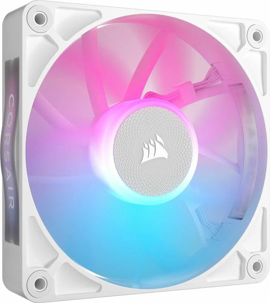 „Corsair iCUE LINK RX120 RGB“ serijos PWM ventiliatorius, 120 mm, baltas