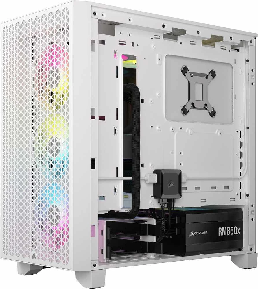 „Corsair iCUE LINK RX120 RGB“ serijos PWM ventiliatoriai, 3 vnt. pakuotėje – 120 mm, baltas