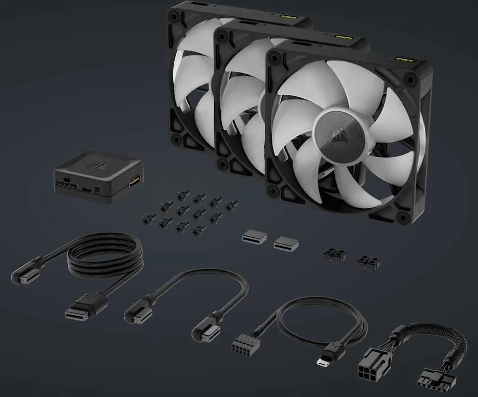 Corsair iCUE LINK RX120 RGB Juodas – 3 pakuotės CO-9051018-WW