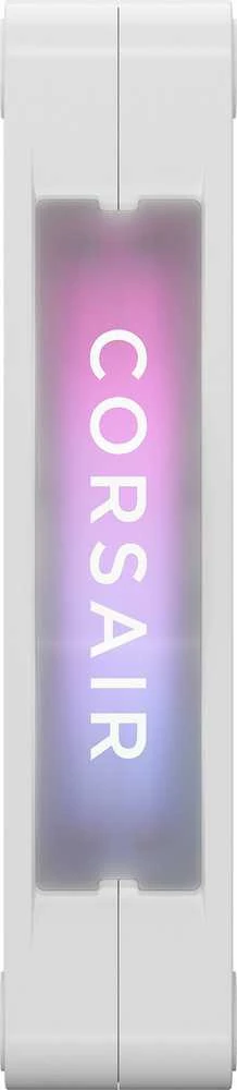 „Corsair iCUE LINK RX120 RGB“ serijos PWM ventiliatoriai, 3 vnt. pakuotėje – 120 mm, baltas