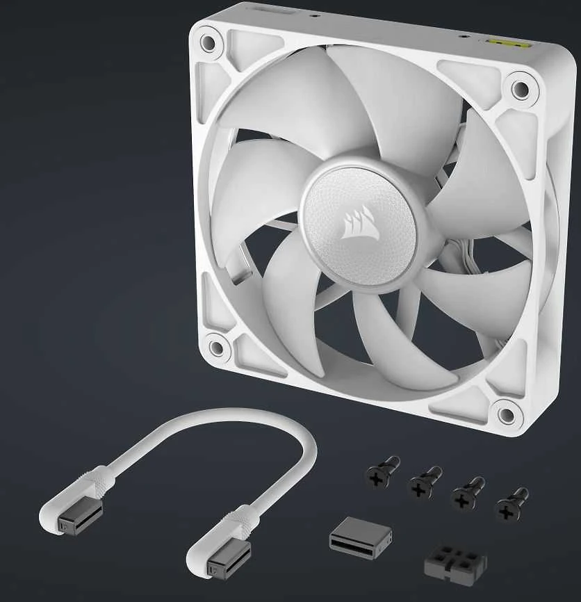 Corsair iCUE LINK RX140 RGB Series, PWM korpuso ventiliatorius – 140mm, baltos spalvos