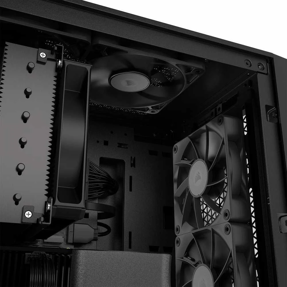 Corsair iCUE LINK RX140 Series, PWM korpuso ventiliatorius 2er Pack – 140mm, juodos spalvos