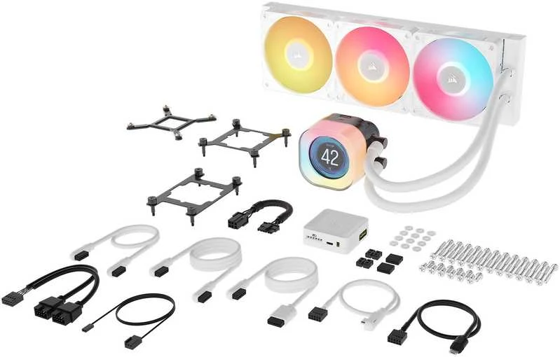 Corsair iCUE LINK Titan 360 RX LCD RGB CW-9061026-WW Baltas