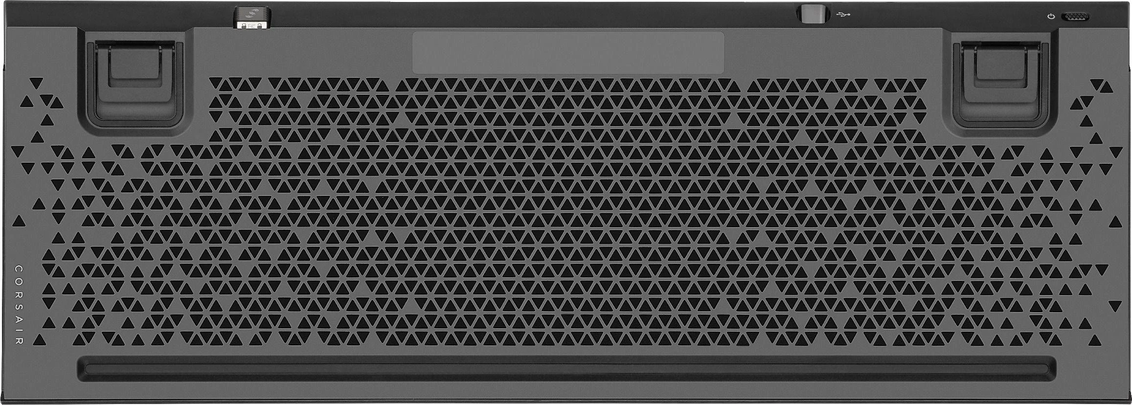 Corsair Klaviatūra | K100 AIR | Mechaninė klaviatūra žaidimams | Wireless/su laidu | Nordic | Bluetooth | Juodas | USB Type-A | CHERRY MX Ultra LP TACTILE
