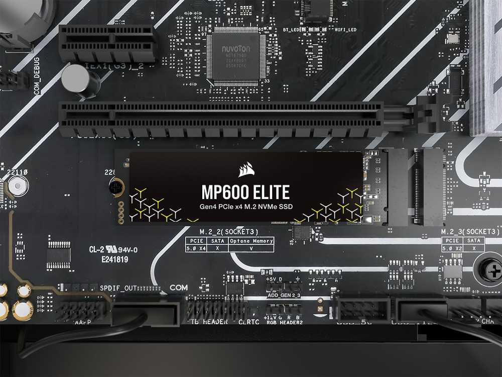 M.2 1TB CORSAIR PCI-E NVMe Gen4 MP600 ELITE mažmeninė prekyba