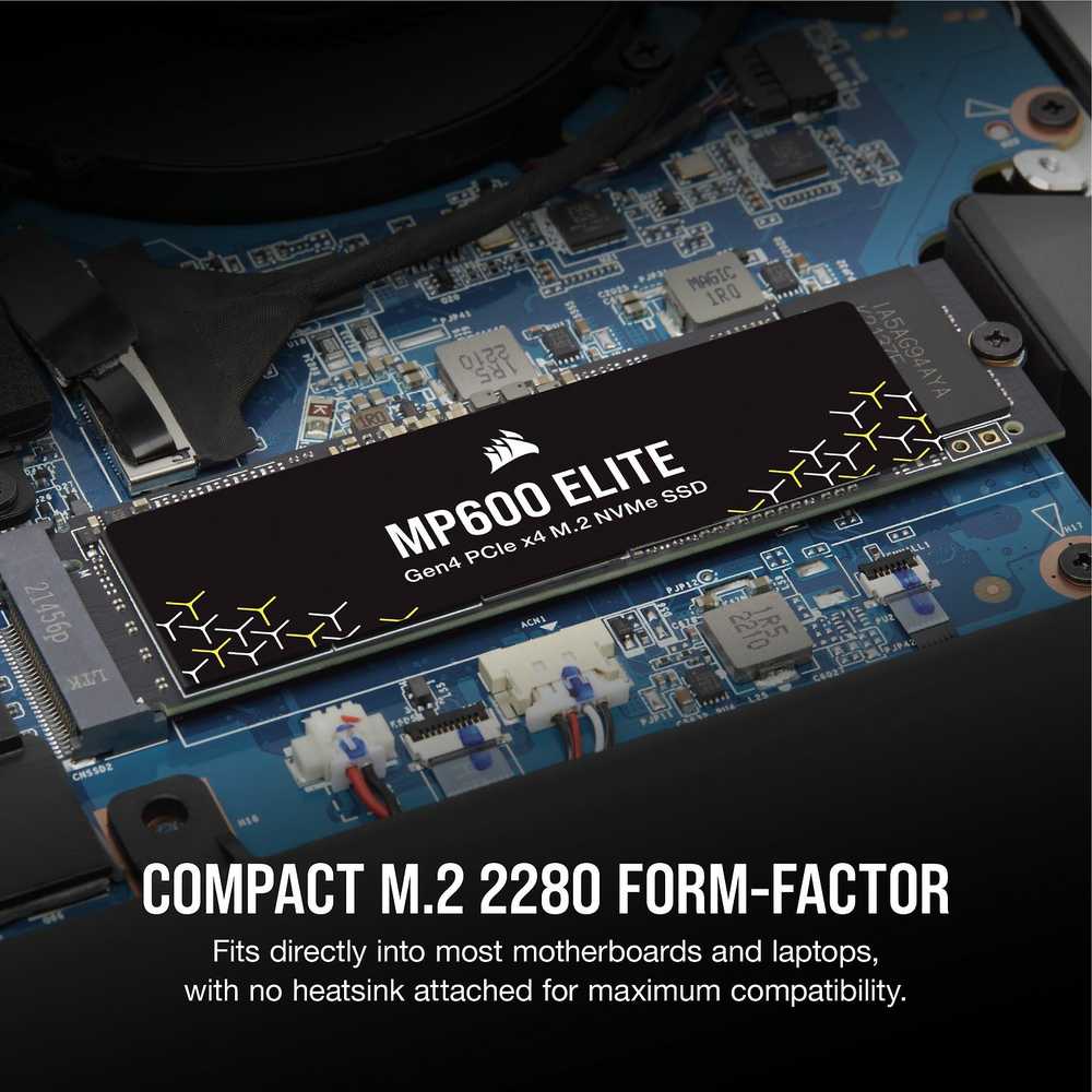 „Corsair MP600 Elite NVMe SSD“, PCIe 4.0 M.2 tipo 2280 – 2 TB