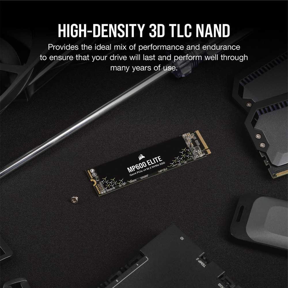 „Corsair MP600 Elite NVMe SSD“, PCIe 4.0 M.2 tipo 2280 – 2 TB
