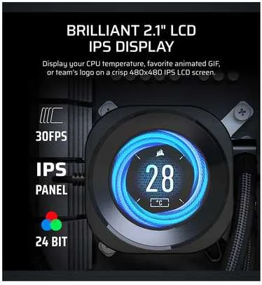 Corsair Nautilus RS 360 LCD ARGB Complete Vanduo Cooling – 360 mm, juodas