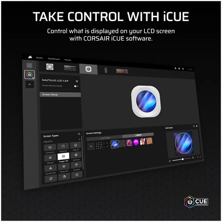 Corsair Nautilus RS 360 LCD ARGB „viskas viename“ „Vanduo Cooling“ – 360 mm, baltas