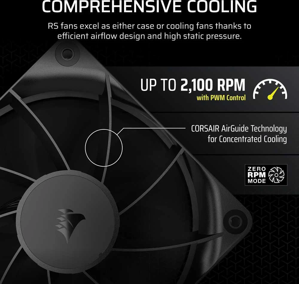 Corsair RS120 PWM Juodas 3-pack CO-9050189-WW