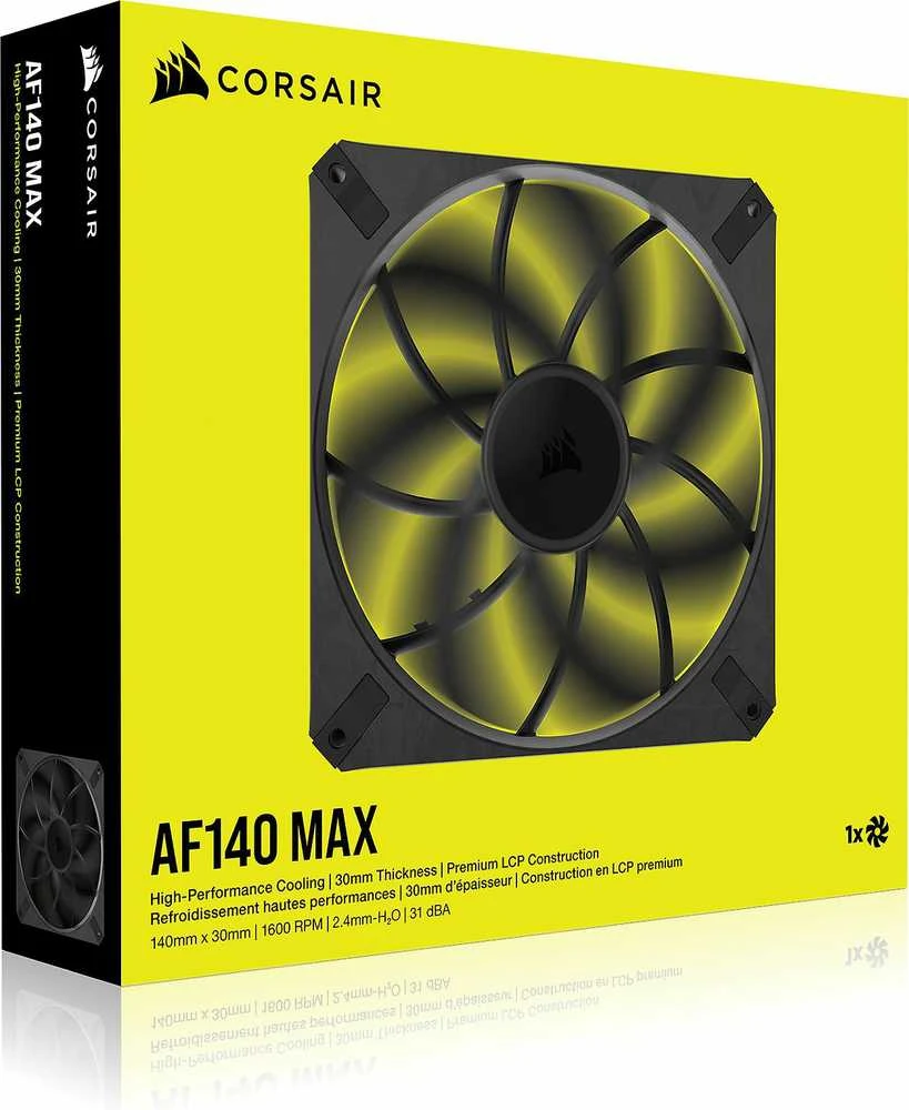 Corsair RS Series RS140 Max PWM korpuso ventiliatorius – 140mm, juodos spalvos