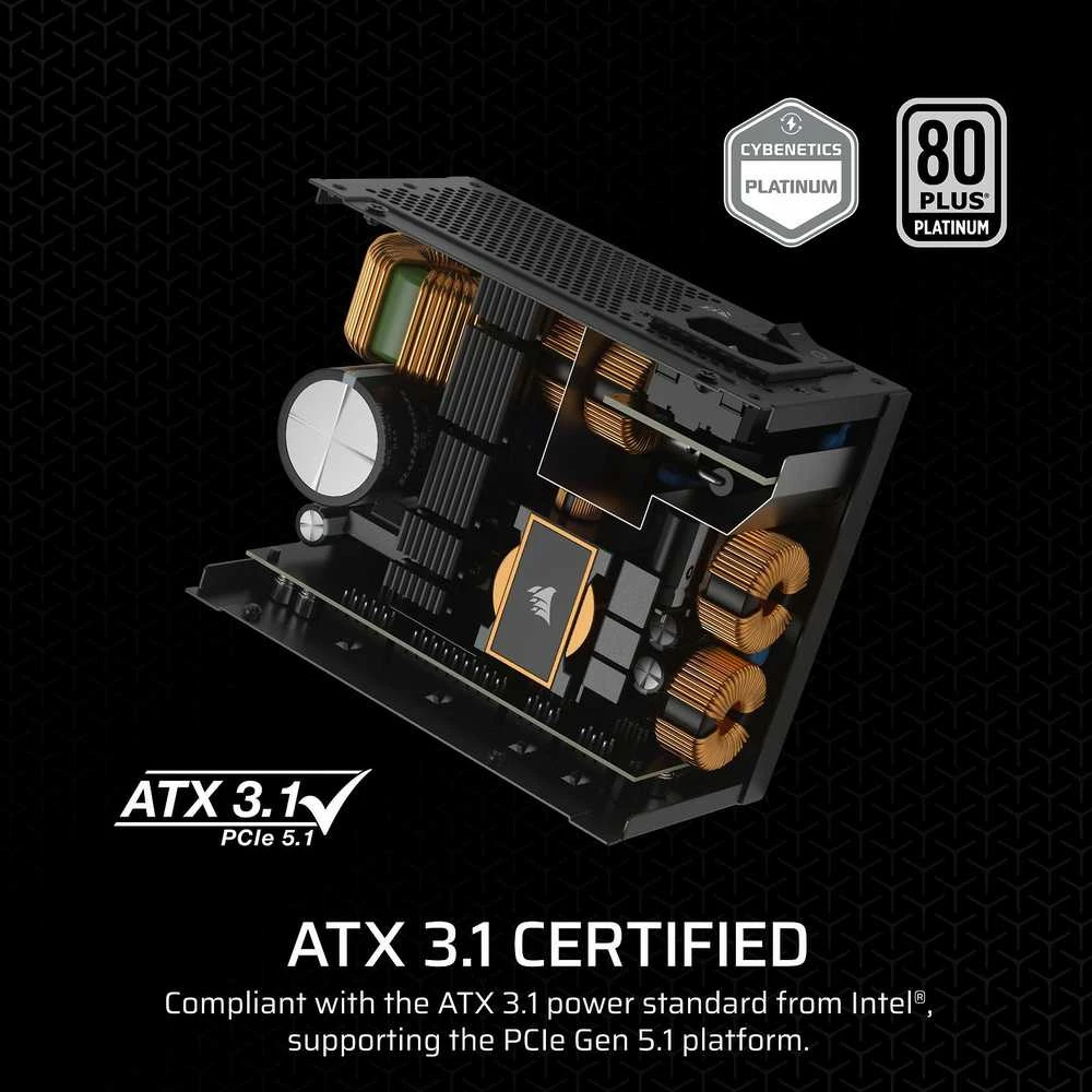 Corsair visiškai modulinis 80 PLUS platininis SFX maitinimo šaltinis (ES) | SF serija SF1000 | 1000 W