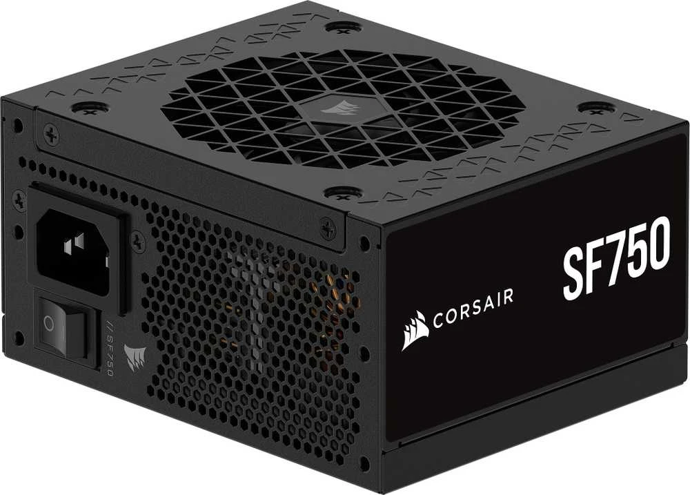 „Corsair SF Series SF750 SFX“ maitinimo šaltinis, 80 PLUS Platinum, ATX 3.1 / PCIe 5.1 × 750 vatų, juodas