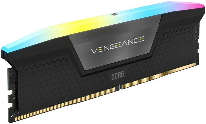 RAM „Corsair Vengeance RGB CMH64GX5M2D6000C40“ atminties modulis 64 GB, 2 x 32 GB, DDR5, 6000 MT/s, 288 kontaktų, DIMM