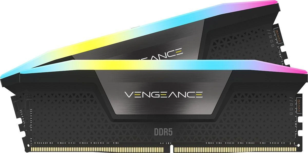 RAM CORSAIR VENGEANCE RGB 32GB 2x16GB DDR5 6400MT/s DIMM Unbuffered 36-48-48-104 Std PMIC XMP 3.0 Juodas Heatspreader Juodas PCB 1.4V