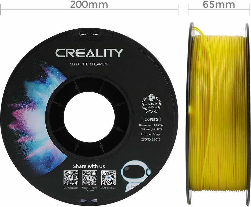 Creality CR-PETG - 1.75mm - 1kg - Geltonas